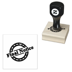 Carimbo De Borracha Logotipo do Elegant Final Notice Circle em jato co