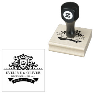 Carimbo De Borracha logótipo do monograma do monograma do casamento ru