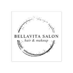 Carimbo De Borracha Logotipo do Salão em Círculo abstrato