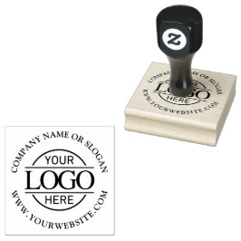 Carimbo De Borracha Logotipo Empresarial Simples e Moderno para Empres