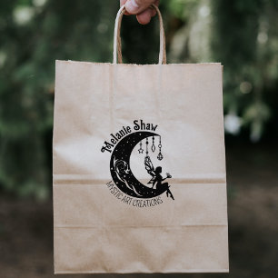 Carimbo De Borracha Logotipo Místico Elegante Personalizado, Grande