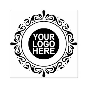Carimbo De Borracha Logotipo Ou Imagem Personalizados Da Linha Redonda