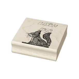 Carimbo De Borracha Logotipo personalizado de esquilo