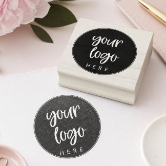 Carimbo De Borracha Logotipo Personalizado de Negócios