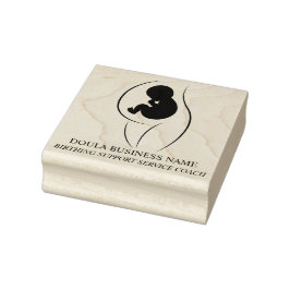 Carimbo De Borracha Logotipo Profissional de Doula Personalizada & Coa