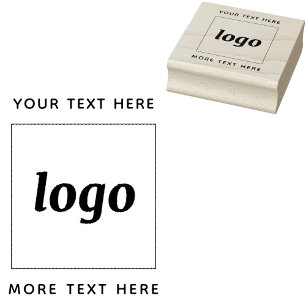 Carimbo De Borracha Logotipo Simples Com Empresa De Texto