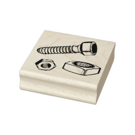 Carimbo De Borracha Loucos e parafuso