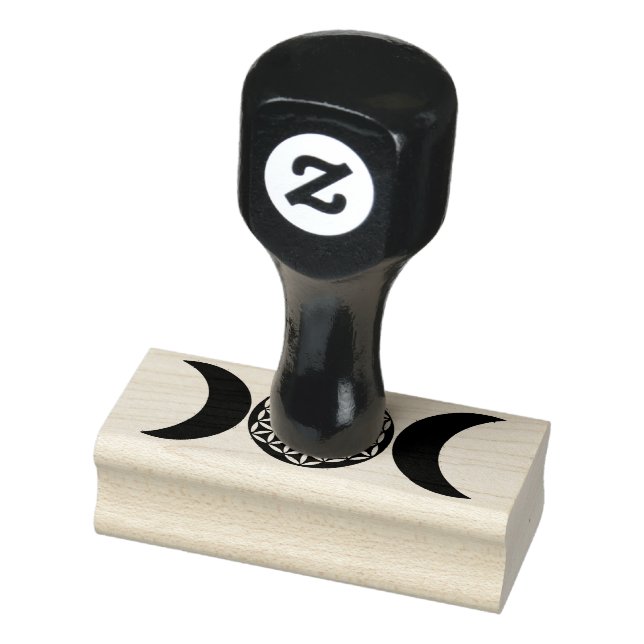 Carimbo De Borracha Lua Tripla Mágica - Flor Espirituosa Da Vida 1 (Carimbo)