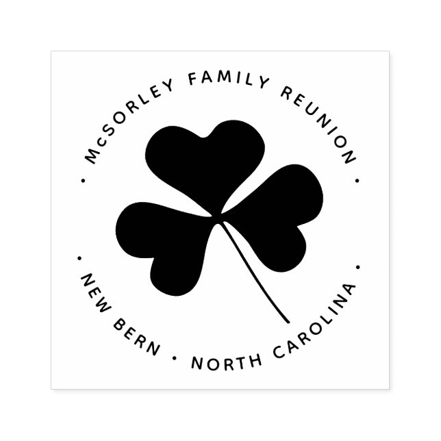 Carimbo De Borracha Lucky Green Irish Shamrock Floral Clover (Impressão)