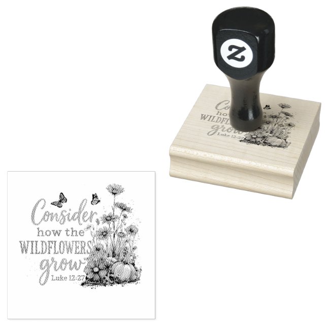 Carimbo De Borracha Luke 12:27 (Carimbado)