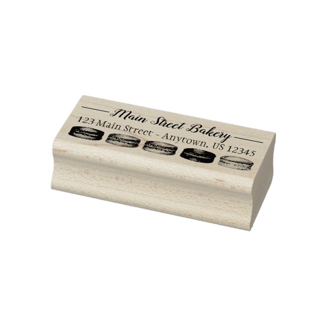 Carimbo De Borracha Macaron Cookery Bakery Comida de pastelaria (Carimbo)