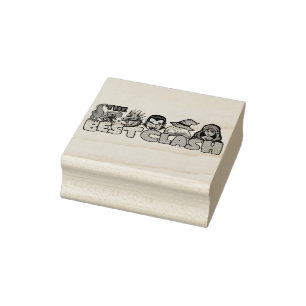 Carimbo De Borracha Magic Tyrannosaurus Blue-Dragon Vampire Wizard