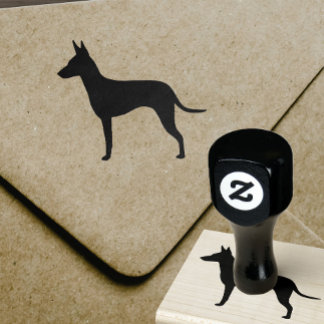 Carimbo De Borracha Manchester Terrier Dog Breed Silhouette