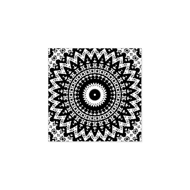 Carimbo De Borracha Mandala (Impressão)