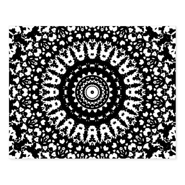 Carimbo De Borracha Mandala (Impressão)