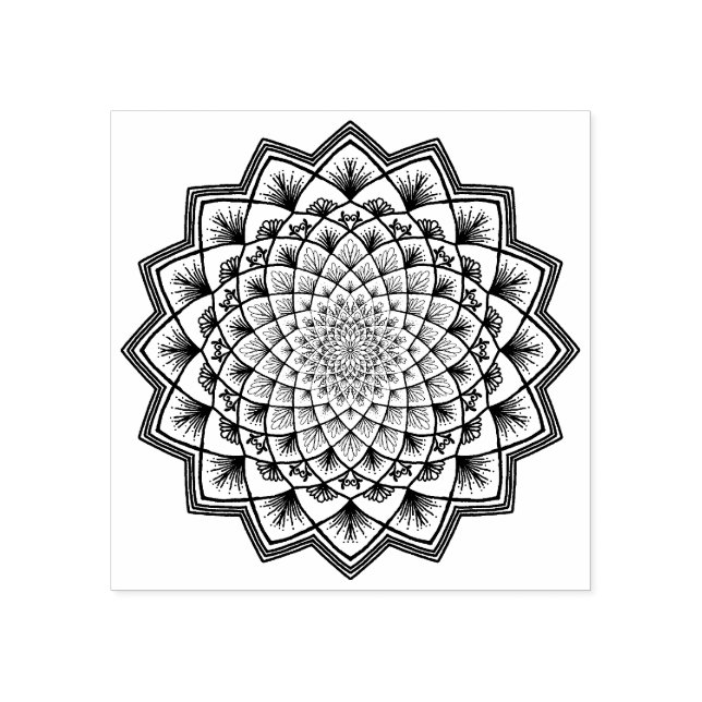 Carimbo De Borracha Mandala (Impressão)