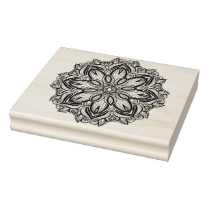 Carimbo De Borracha Mandala bonita