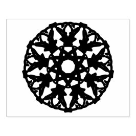 Carimbo De Borracha Mandala- dekoratives Muster in Rund