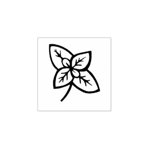 Carimbo De Borracha Manjericão Abre Jardinagem Vegetal