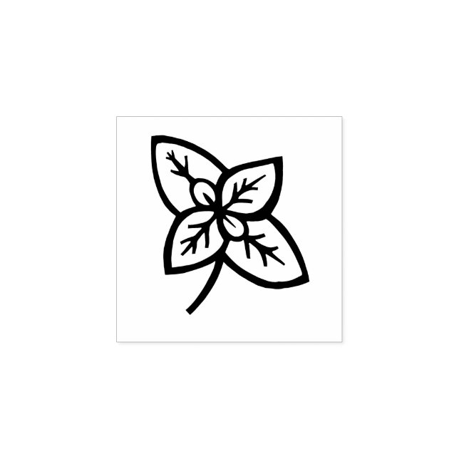 Carimbo De Borracha Manjericão Abre Jardinagem Vegetal (Impressão)