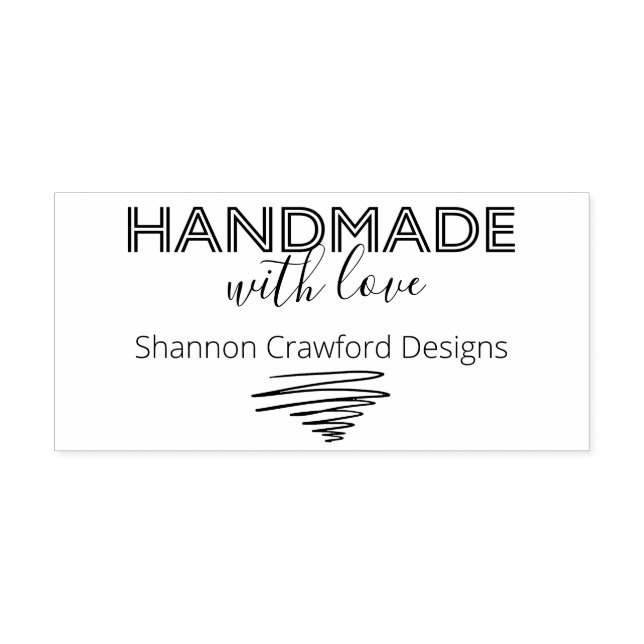 Carimbo De Borracha Manuscrito com Love Modern Retro Signature Scribbl (Impressão)