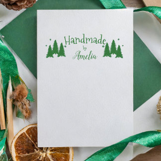 Carimbo De Borracha Manuscrito Personalizado por Árvore de Natal