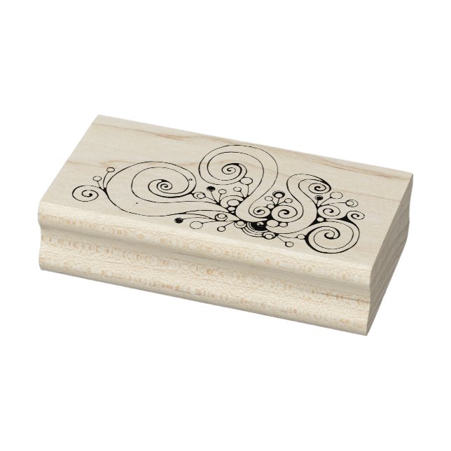 Carimbo De Borracha Mão Cardíaca Espiral Pintada Design 1 (Carimbo)