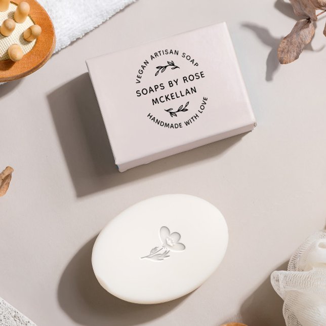 Carimbo De Borracha Mão Desenhada Verde Feita À Mão Com Amor (Criador carregado)