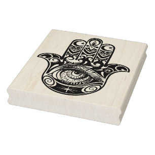 Carimbo De Borracha Mão Zendoodle de Hamsa