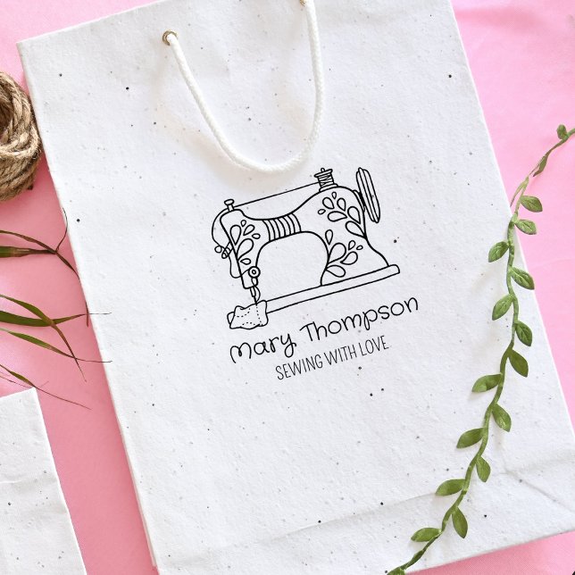 Carimbo De Borracha Máquina de costura moderna, Pequena empresa grande (Criador carregado)