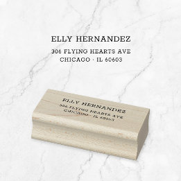 Carimbo De Borracha Máquina de escrever minimalista 11 | Endereço de r