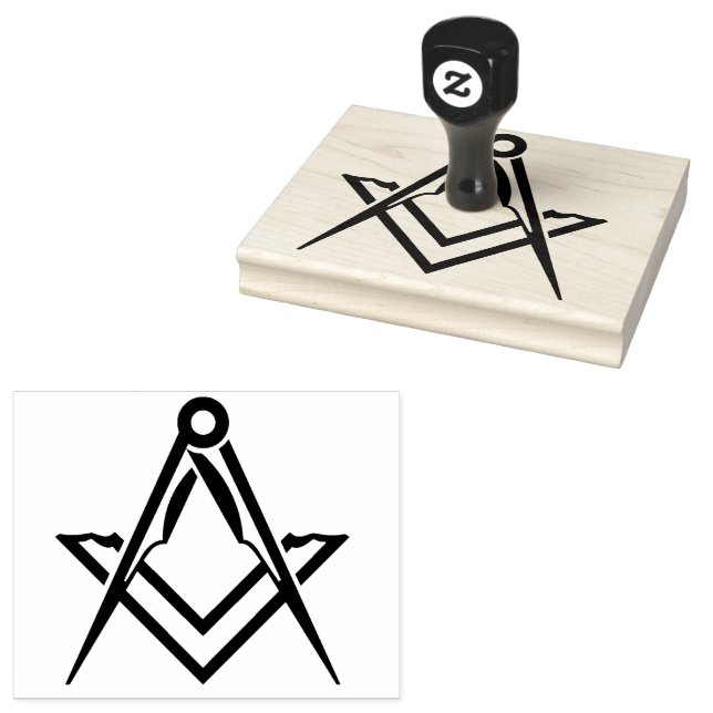 Carimbo De Borracha Masonic de Compass da Praça Freemasonry (Carimbado)