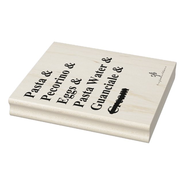 Carimbo De Borracha Massas alimentícias Carbonara (Carimbo)