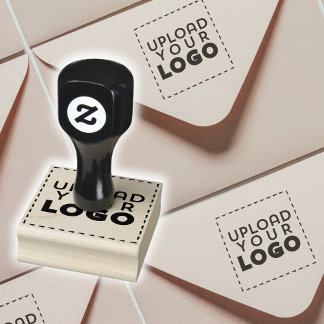 Carimbo De Borracha Medium Square Business Logo Custom Rubber Stamp