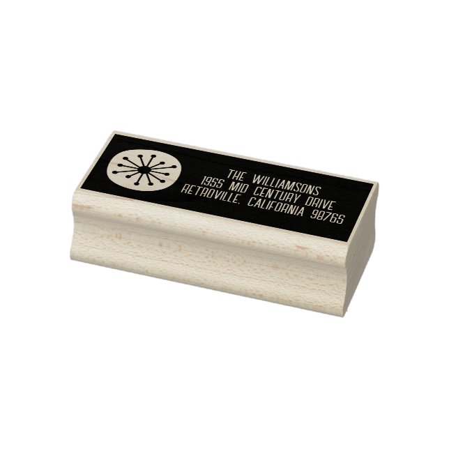 Carimbo De Borracha Meio século de ponto atômico moderno retrormínimo (Carimbo)