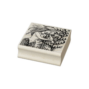 CARIMBO DE BORRACHA MELANCHOLY MERMAID FANTASY RUBBLE STAMP