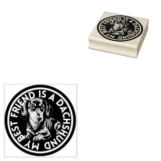 Carimbo De Borracha Melhor Amigo Dachshund