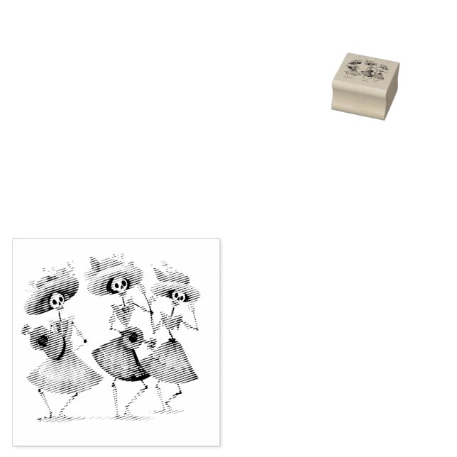 Carimbo De Borracha Melodia do Morto Dançante, costume (Carimbado)