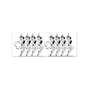 Carimbo De Borracha Meninas de dança Thunder_Cove