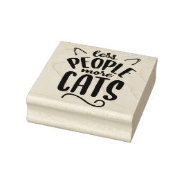 Carimbo De Borracha Menos Pessoas Mais Gatos