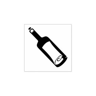 Carimbo de Borracha "Mensagem numa Garrafa"