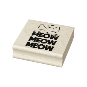 Carimbo de Borracha Meow