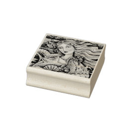 Carimbo De Borracha MERMAID, SEAHORSE, FANTASY RUBBLE STAMP Closeup