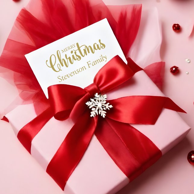 Carimbo De Borracha Merry Christmas Quote (Chic Merry Christmas Quote Whimsical Calligraphy Rubber Stamp.)