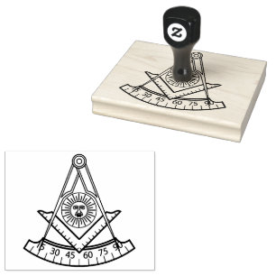 Carimbo De Borracha Mestra Mestra Freemasonry Square Masonic