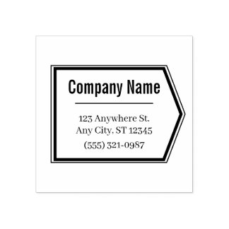 Carimbo De Borracha Minimal Business Address Stamp