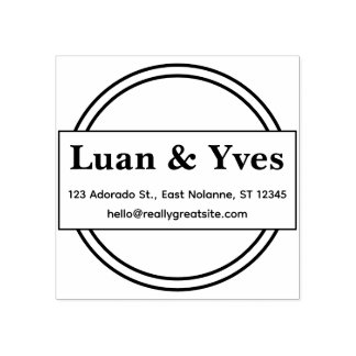 Carimbo De Borracha Minimal Business Address Stamp – Clean Name Design