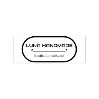 Carimbo De Borracha Minimal Handmade Business Address Stamp