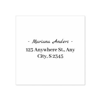 Carimbo De Borracha Minimal Personal Address Stamp