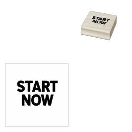 Carimbo De Borracha Minimalist bold start now text